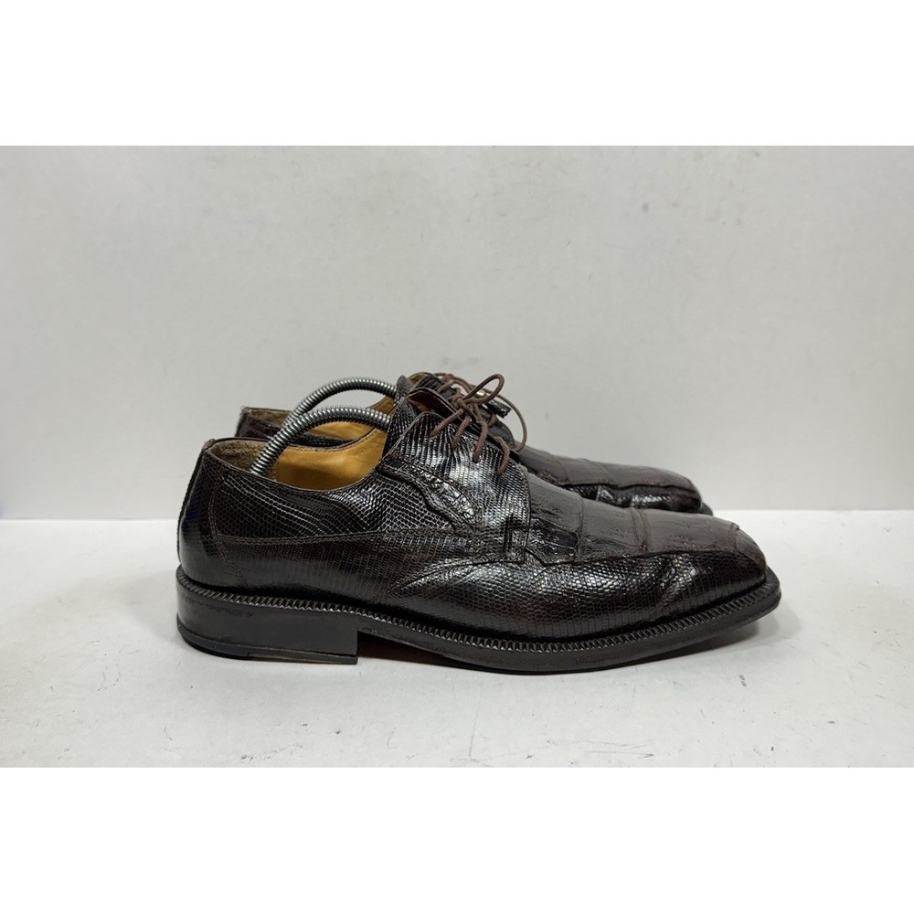 David Eden Genuine Crocodile Oxford Shoes Men's Size‎ 10.5 Brown
